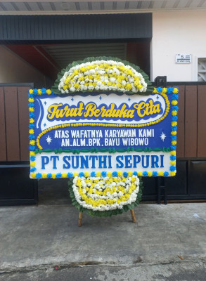 Papan Bunga Duka di Ranggasari