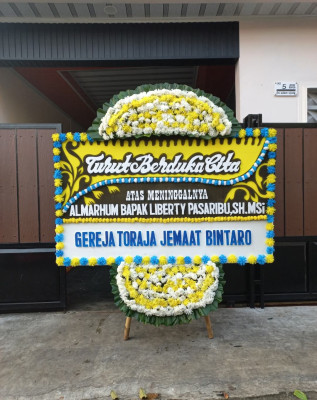 Papan Bunga Duka di Ranggasari
